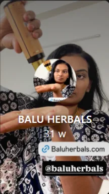Instagram Story from a creator in our network for Balu Herbals